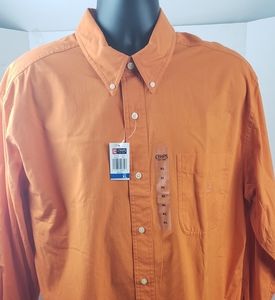 Chaps Est. 1978-Orange Long Sleeve Oxford Shirt